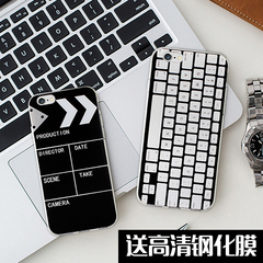 苹果iPhone7手机壳浮雕软7plus保护套全包硅胶创意个性简约潮男七