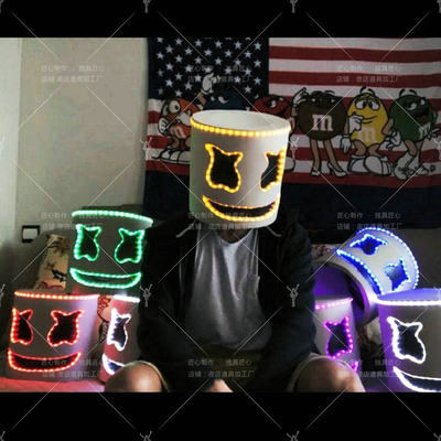 高档marshmellodj头盔百大dj头头套推荐