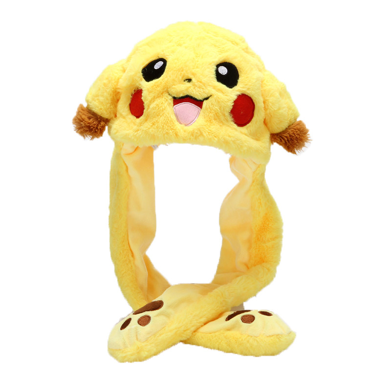 抖音同款会动的兔子耳朵帽子可爱网红同款气囊捏耳朵会动的兔子帽