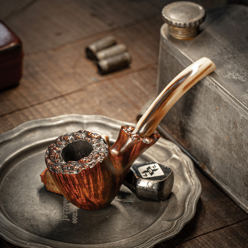 2023限量大汉烟斗原创橡木果典藏款手工弯斗石楠木料绅士美式复古