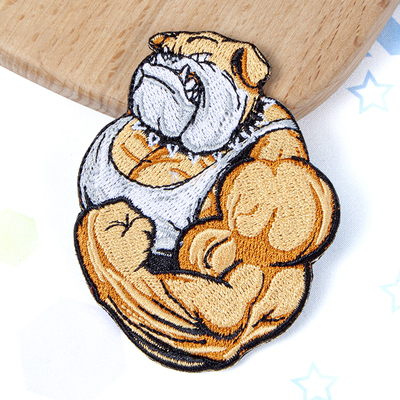 抢券活动仅剩00:00:00恶霸犬刺绣胸针布制霸王犬徽章团建肌肉狗卡通