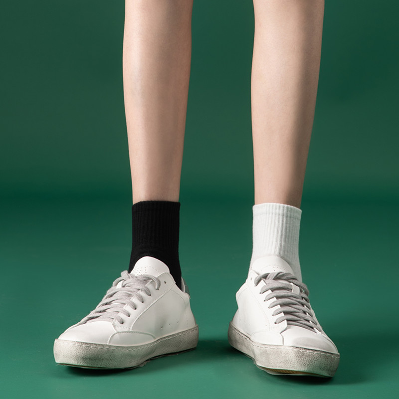 白色袜子女短袜春秋款日系ins潮秋季网红运动搭配老爹鞋外穿短筒