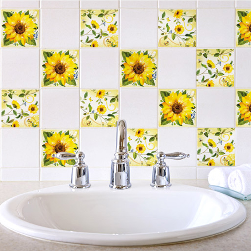 韩国瓷砖贴画浴室厨房卫生间厕所墙面创意防水装饰贴纸温馨墙贴花