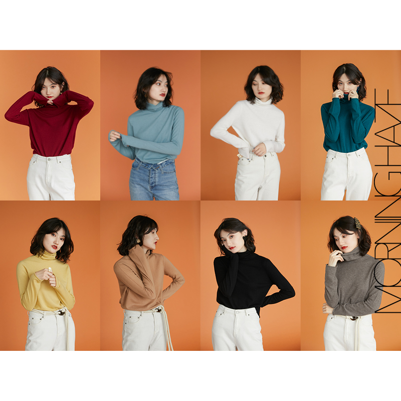 MorningHaze 19FW 8色Du家定染刺绣堆堆领羊毛衫针织打底上衣在类目 女装/女士精品, 毛衣中 - 来自Buy2taobao.com提供专业的淘宝代购服务