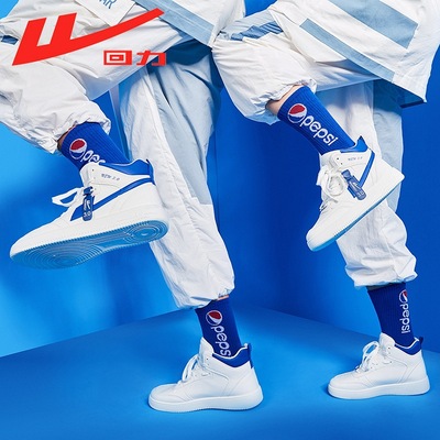 回力男鞋高帮板鞋潮冬季球鞋空军一号三代运动小白板鞋