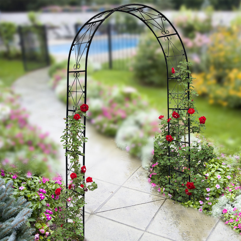 小毛草的花园 户外欧式花园拱门装饰家用植物爬架爬藤架花棚架