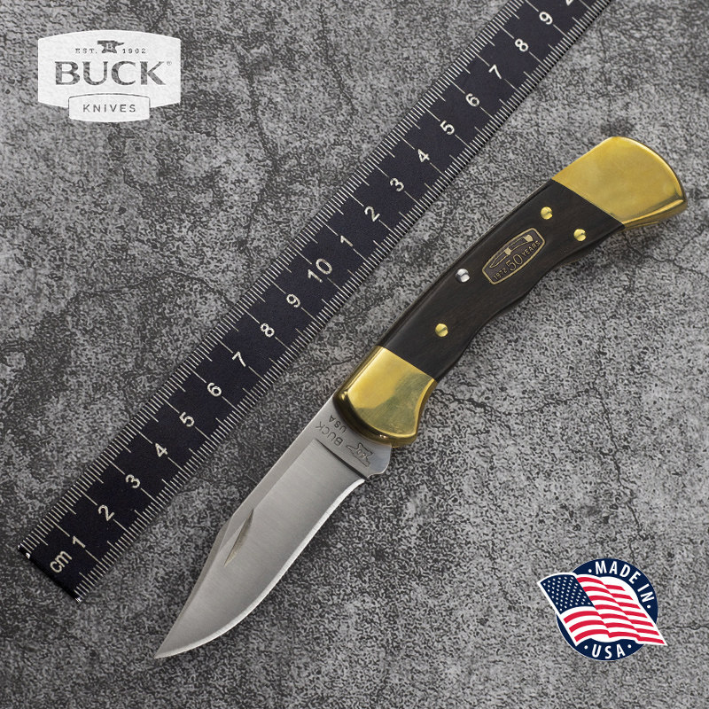美国进口正品buck巴克112游侠50周年纪念版不锈钢野营折叠刀锋利