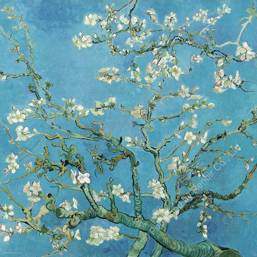现货台湾进口雷诺瓦盛开开的杏树梵高方形924片拼图