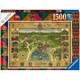 现货Ravensburger哈利波特霍格沃茨地图1500片德国进口拼图玩具