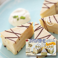 日本零食 Bourbon布尔本 SYLVEINE三角白巧克力奶油夹心蛋糕6个入