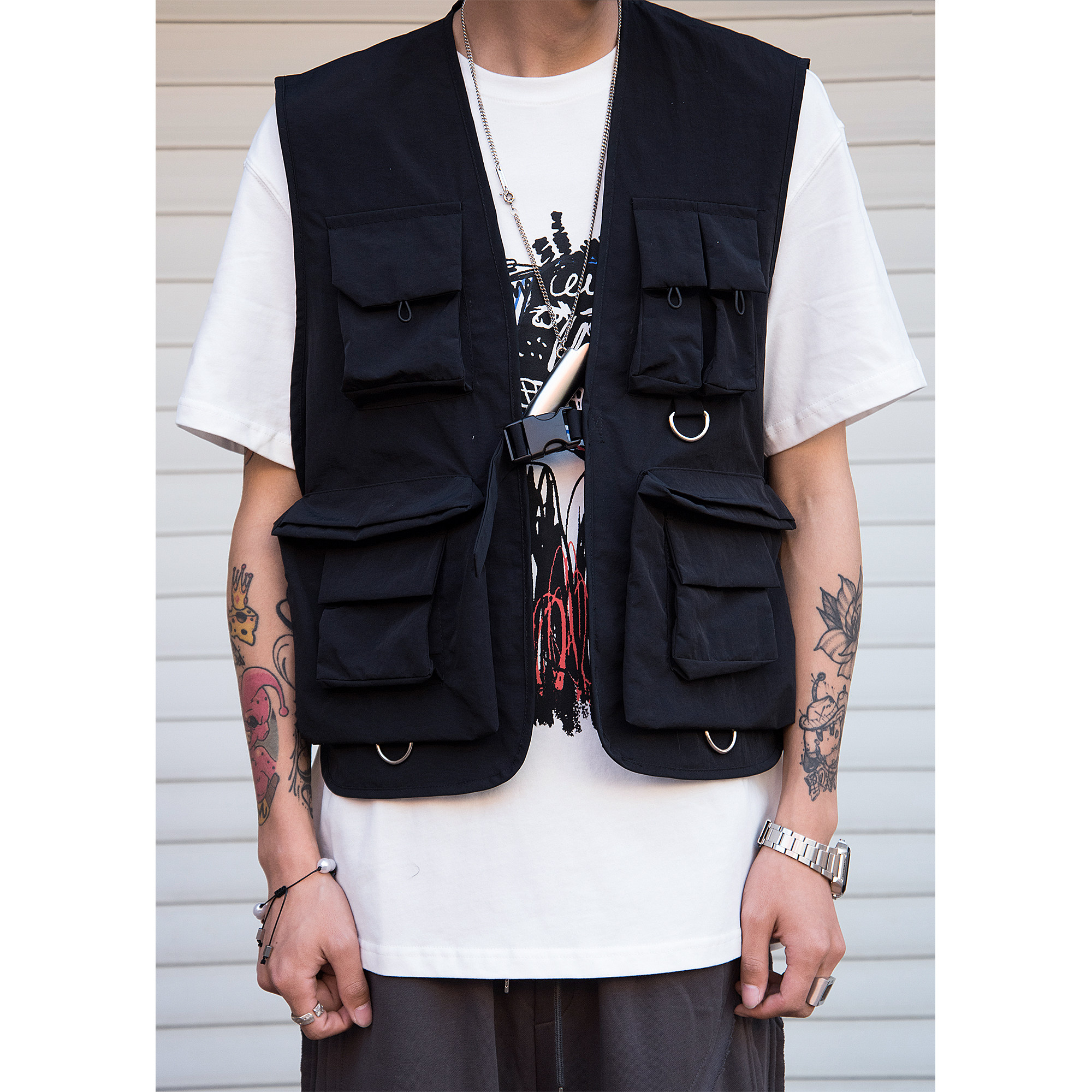 省10元 小彬国潮机能多口袋工装马甲男宽松战术服潮牌潮流坎肩无袖