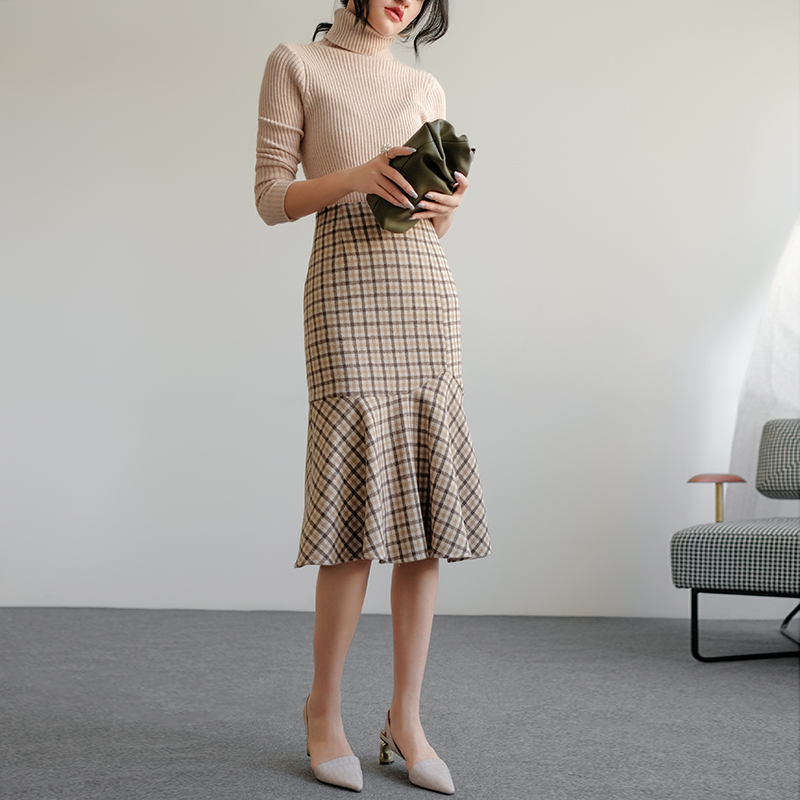 半身毛衣裙长款 秋冬 修身 包臀