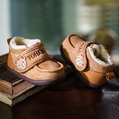 儿童棉鞋男童女童1-3岁宝宝棉鞋加厚保暖婴儿鞋子冬季软底学步鞋