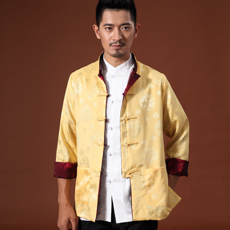 唐装男 中国风男装外套青年汉服男长衫男居士服中式男装盘扣外套