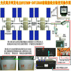 太阳能发电设备-分布式光伏离并网发电系统套装设备HPS-WVC3780W