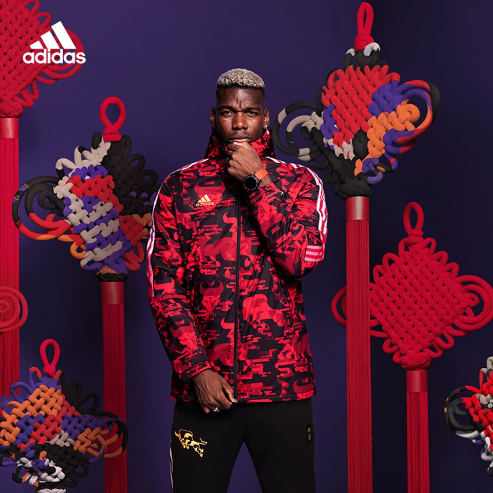阿迪达斯官网adidas 新年款男装冬季曼联足球运动棉服gk9446