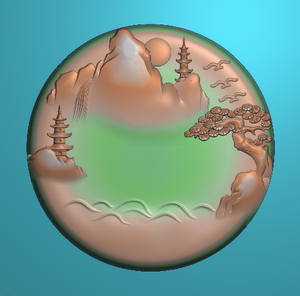 精雕图山水风景图片