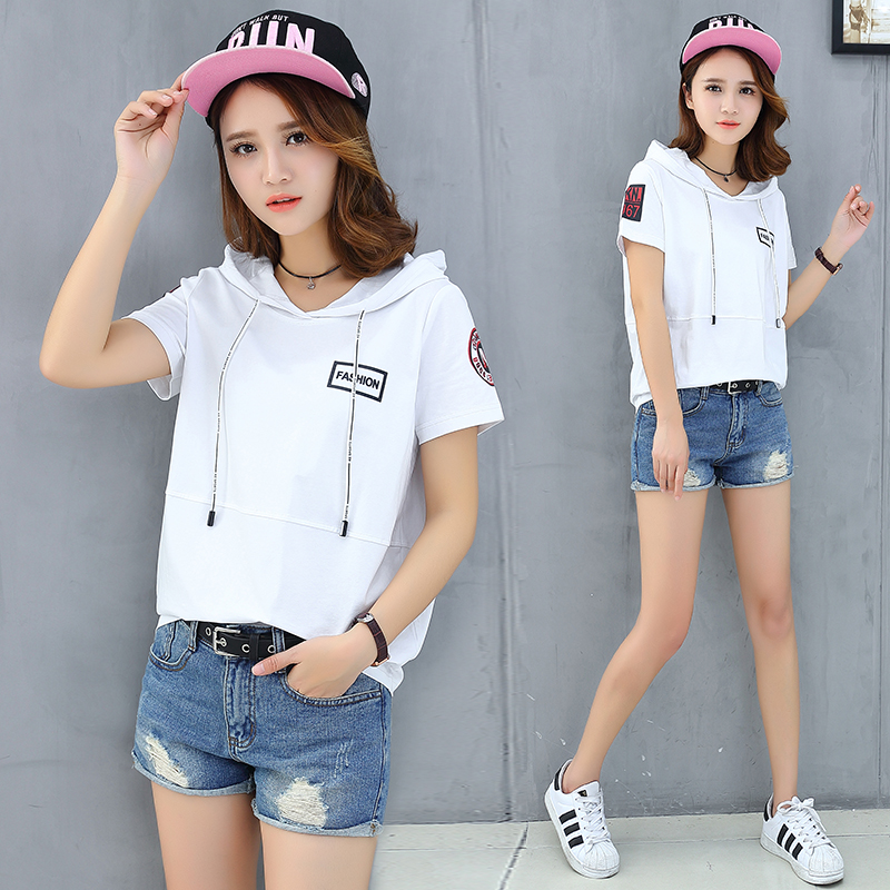 Tink Clear Korean Edition new pattern have cash less than that is registered in the accounts Easy pure cotton Solid T-shirt Short sleeved Base coat summer jacket Women's wearin the Sportswear/Casual Clothing , Sports Sweater/Pullover category - from Buy2taobao.com to provide professional Taobao agent buy service