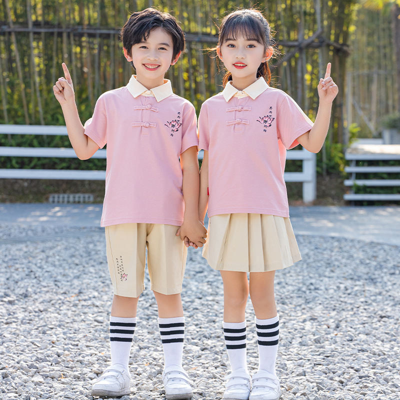 幼儿园园服夏装中国风汉服儿童校服套装小学生夏季班服国学表演服