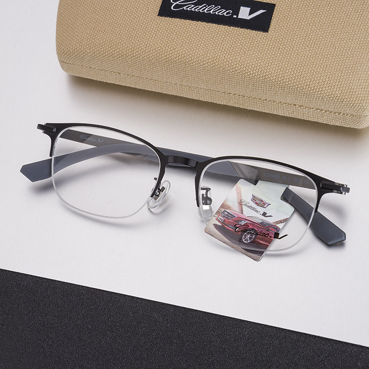 cadillac凯迪拉克 男士复古方框合金 板材近视眼镜架c1129d送镜片
