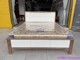 进口实木双人床白腊木1.8米床 现代简约木头床时尚新款浅色大床