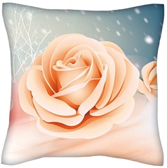 印花3D十字绣抱枕可爱熊卡通新款5D十字绣6D靠垫高雅玫瑰公主梦
