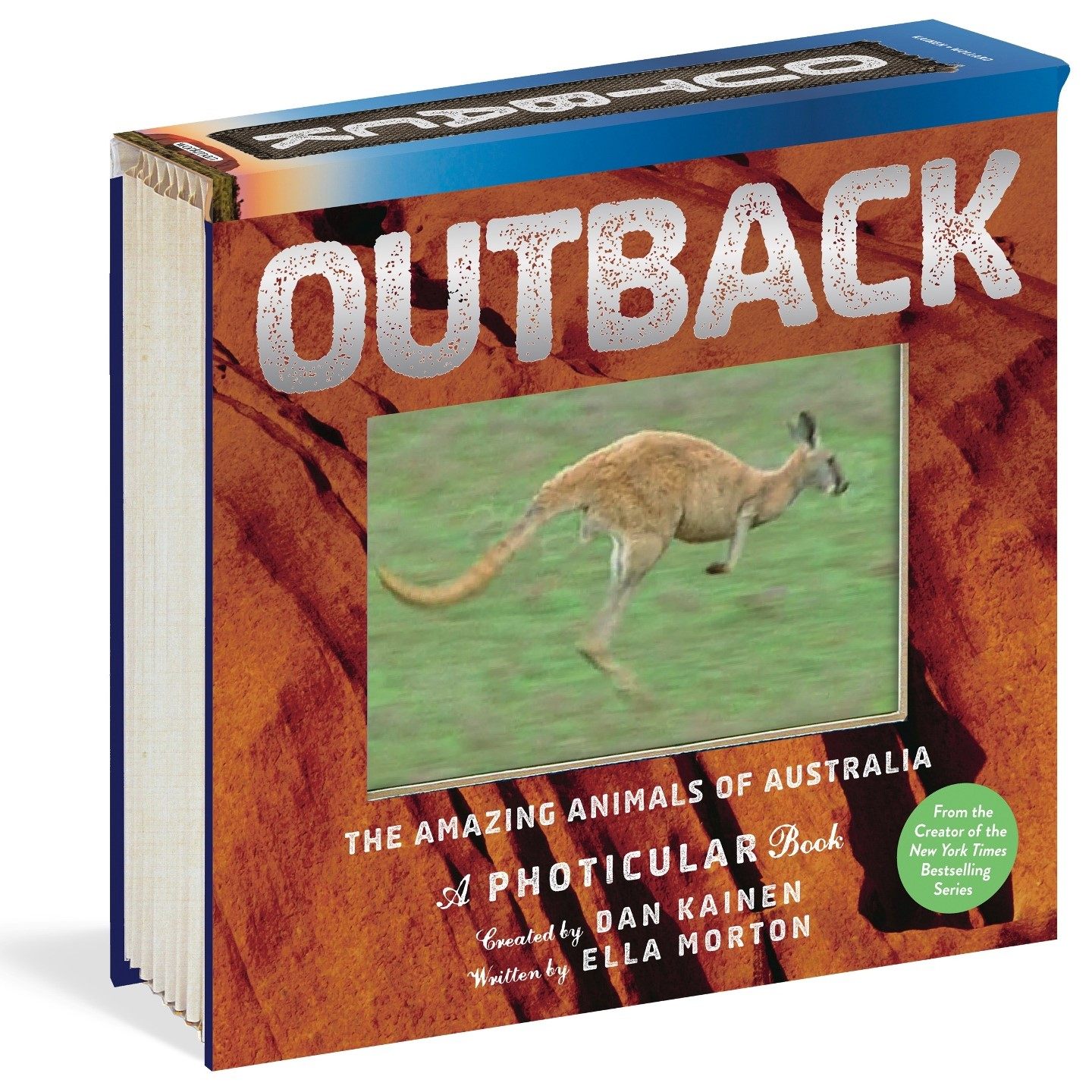 英文原版 光与影视觉书 3d动画翻翻书:澳洲动物 outback: the amazing