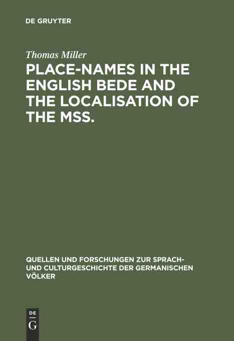 【预订】Place-names in the English Bede and the localisation of the mss. 9783111218410