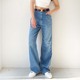 minibrand 天丝牛仔裤女夏季薄款高个子阔腿裤高腰垂感加长直筒裤
