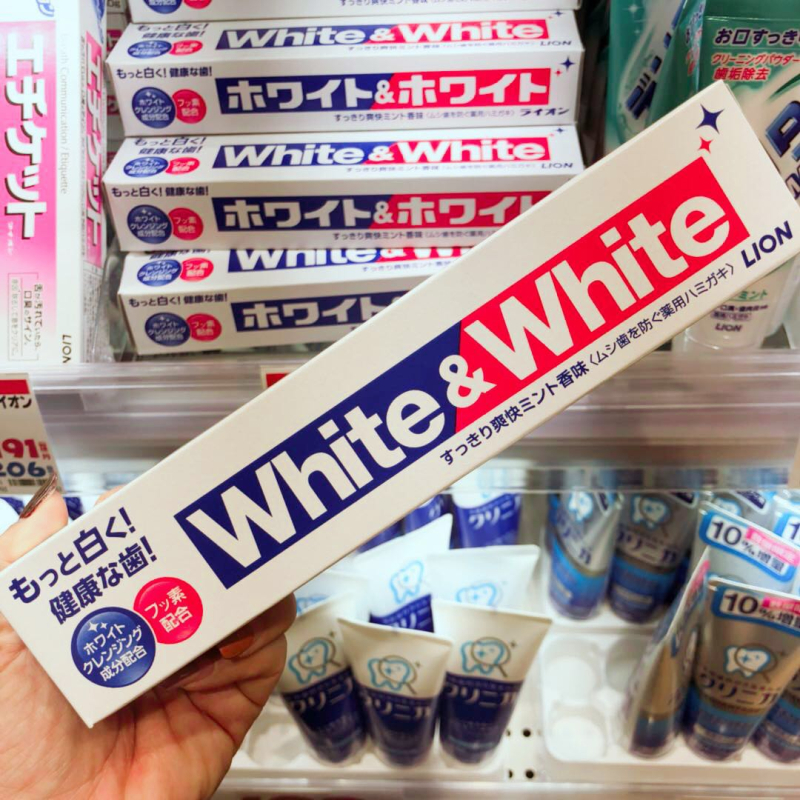 日本代购LION狮王White﹠White美白牙膏大白牙膏清新口气健齿150g在类目 洗护清洁剂/卫生巾/纸/香薰, 洗发沐浴/个人清洁, 口腔护理, 牙膏中 - 来自Buy2taobao.com提供专业的淘宝代购服务