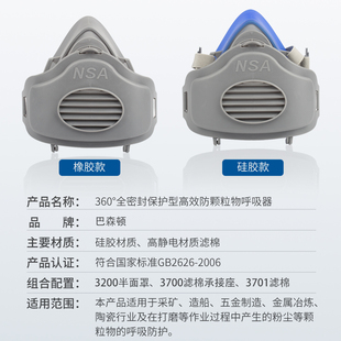 防尘口罩防工业粉尘灰尘口鼻罩猪鼻子打磨工专用煤矿井下面罩面具