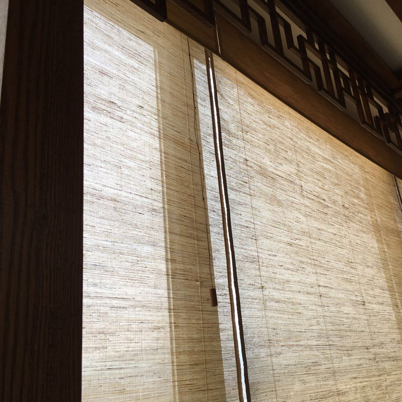 苎麻竹丝帘芦苇帘 黄麻帘竹梢帘亚麻卷帘罗马帘中式禅意中国风帘