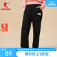 中国乔丹运动长裤女士2024夏季新款潮流宽松直筒透气针织卫裤裤子