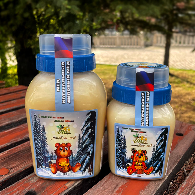 冬熊牌进口结晶蜂蜜俄罗斯纯正自然野生椴树蜜无添加1000克罐装