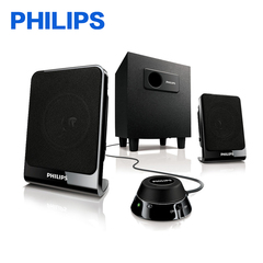 Philips/飞利浦 SPA1312 台式电脑蓝牙音响低音炮音箱木质2.1家用