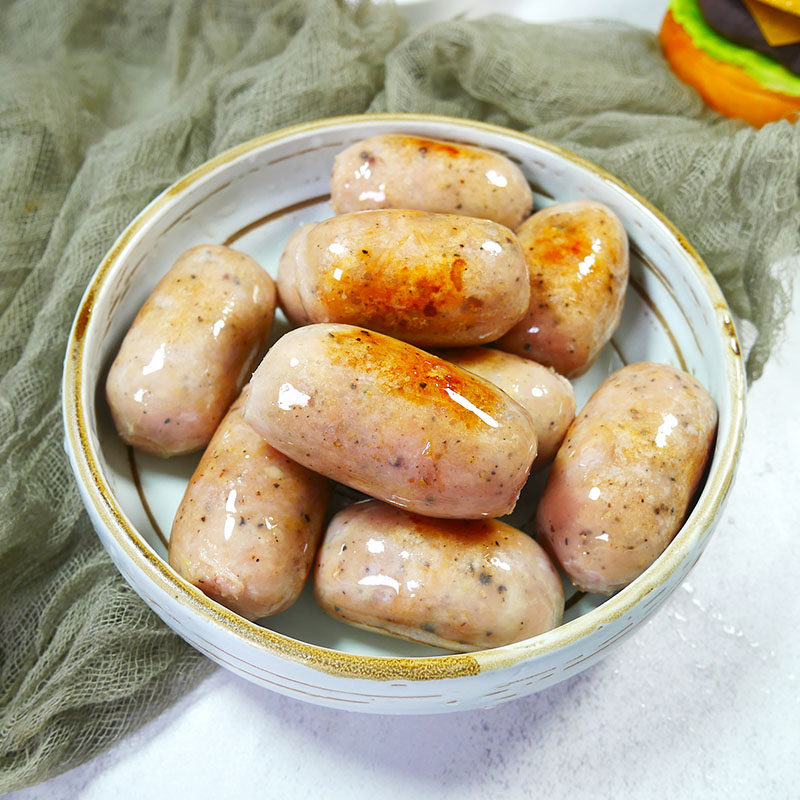 芮美达黑椒味小小香肠250g一口肠火腿烤肠天然肠衣烧烤小吃约10个