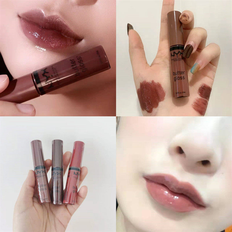 纯欲天花板nyx黄油唇釉butter lip gloss唇蜜16蜜桃奶茶17生姜8ml