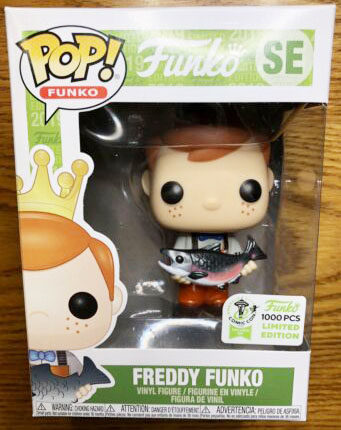 现货美国funkopopfreddy弗莱莱迪抱鱼裤子2019潮玩盲盒