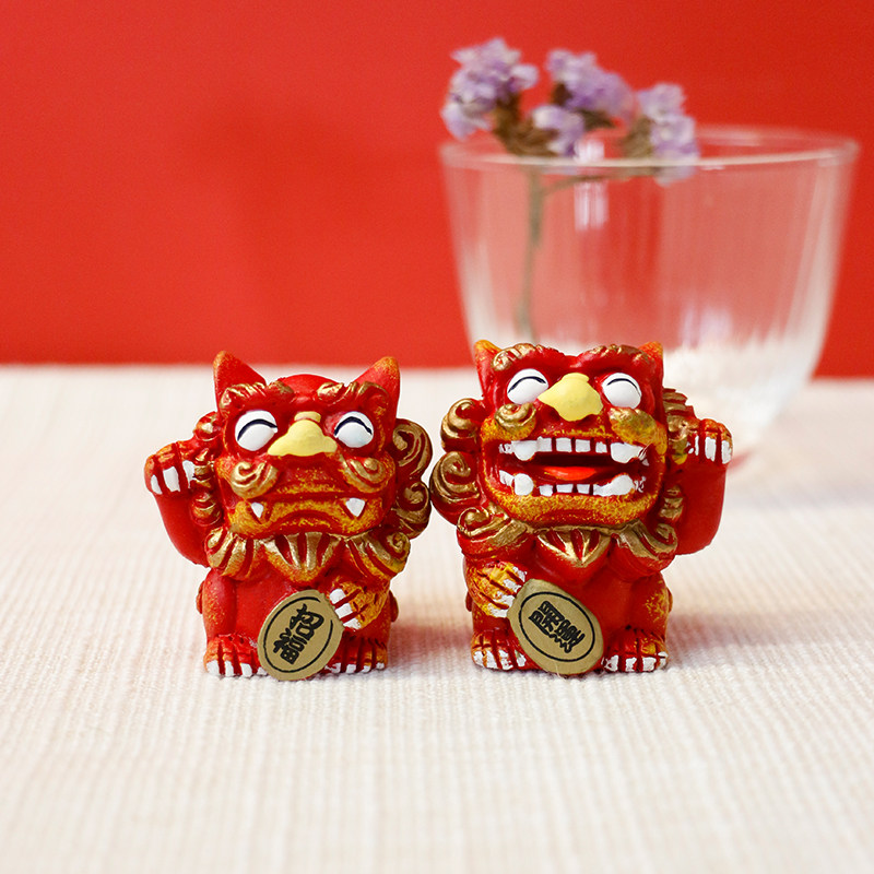 闽南特色厦门鼓浪屿纪念品狮三百车载家居装饰品石敢当小狮子摆件