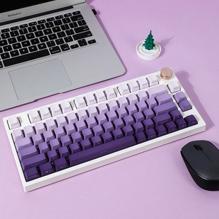 键帽馆 暗香紫色侧刻透光OEM键帽68 75 84 87 104 MX 8.0机械键盘