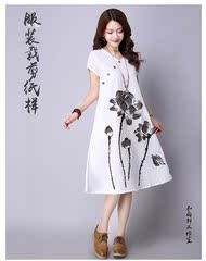 DIY衣服图纸 服装裁剪纸样实物1:1 女装连衣裙棉麻纸样LY-3