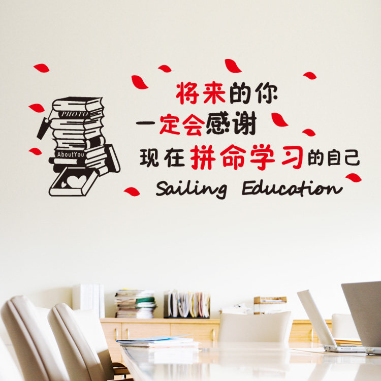 教室培训班学校班级学习激励墙贴 图书馆 励志贴画将来的你贴纸