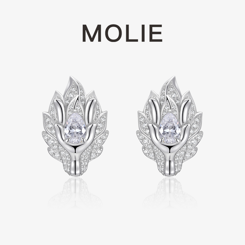 molie莫莉原创小众设计中国风龙魁耳环饰轻奢高级感925纯银耳钉女