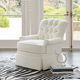 新美式法式白色小沙发轻奢布艺复古可旋转沙发椅单人老虎椅SK060