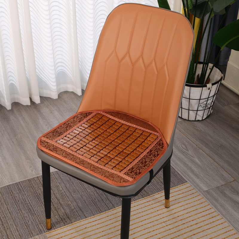夏季天轻奢椅子坐垫不规则马蹄形竹凉席椅垫透气防滑清凉现代简约