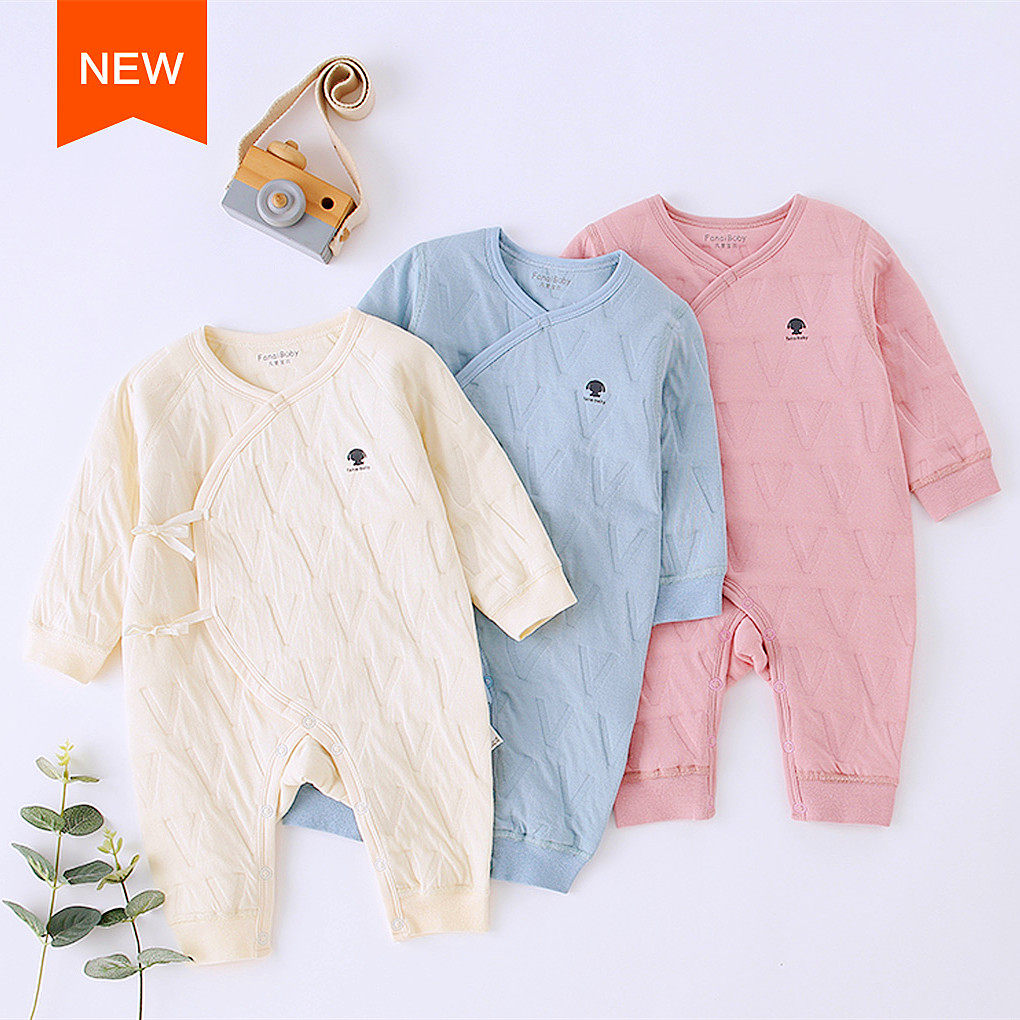 凡爱宝贝婴儿衣服新生儿连体衣爬服初生宝宝纯棉哈衣秋冬夹棉加厚