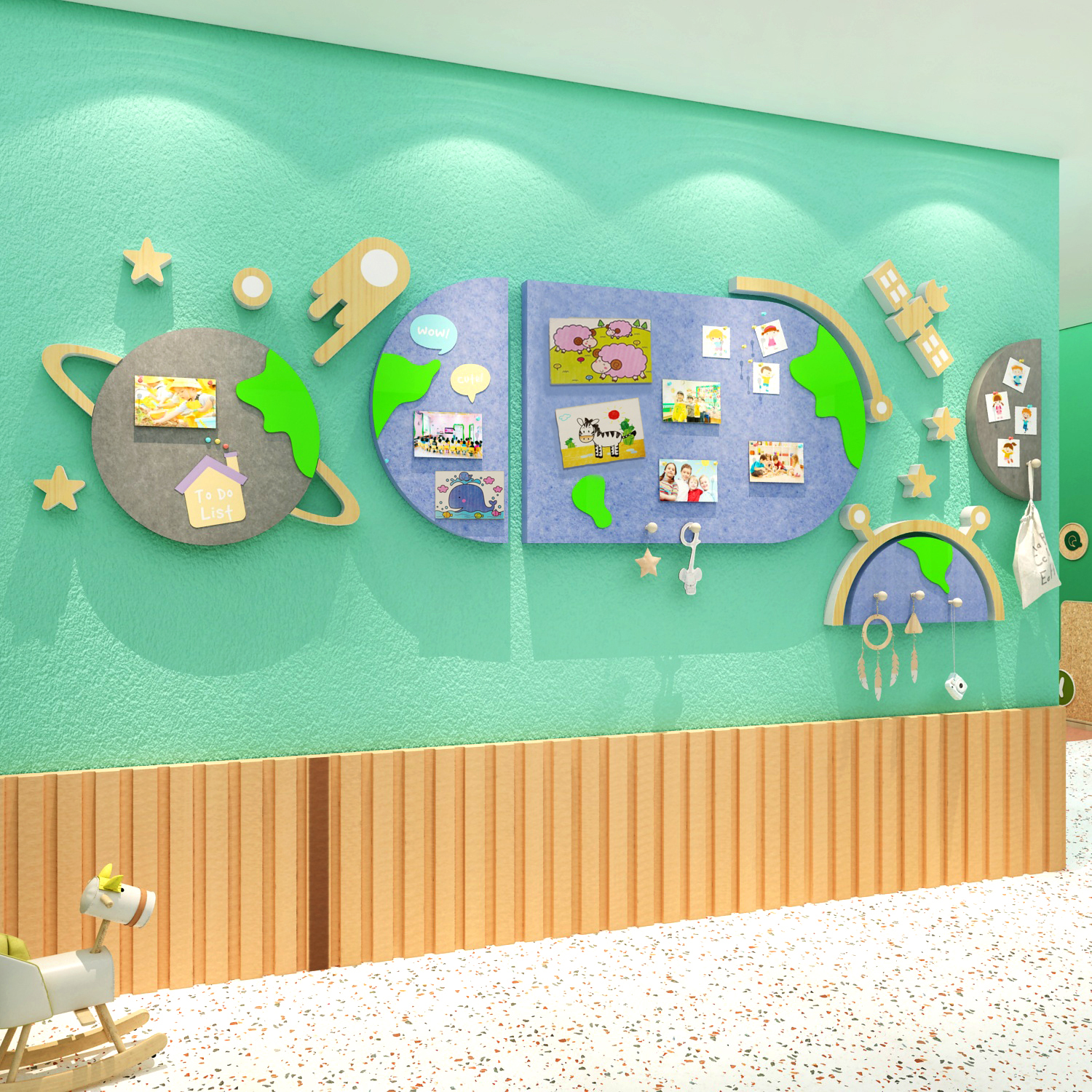 幼儿园互动主题文化墙成品面装饰环创