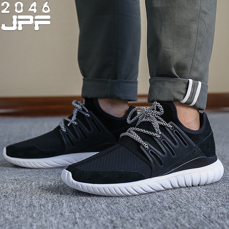 Adidas三叶草Tubular Radial小椰子透气跑步鞋男女 AQ6724 BB2401