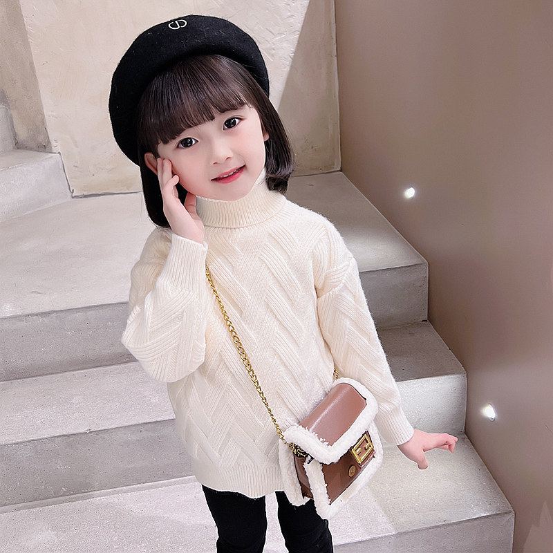 萌萌羊纯绒坊企业店券10元0券后￥218儿童羊绒衫中大童高领毛衣女童