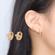 耳圈女小十字架耳环带钻精致个性设计感耳饰2024年新款耳扣防过敏